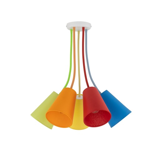 WIRE COLOUR Lampa sufitowa 5 2107 TK Lighting Mix Multikolor