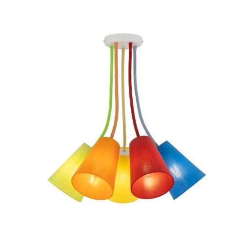 WIRE COLOUR Lampa sufitowa 5 2107 TK Lighting Mix Multikolor