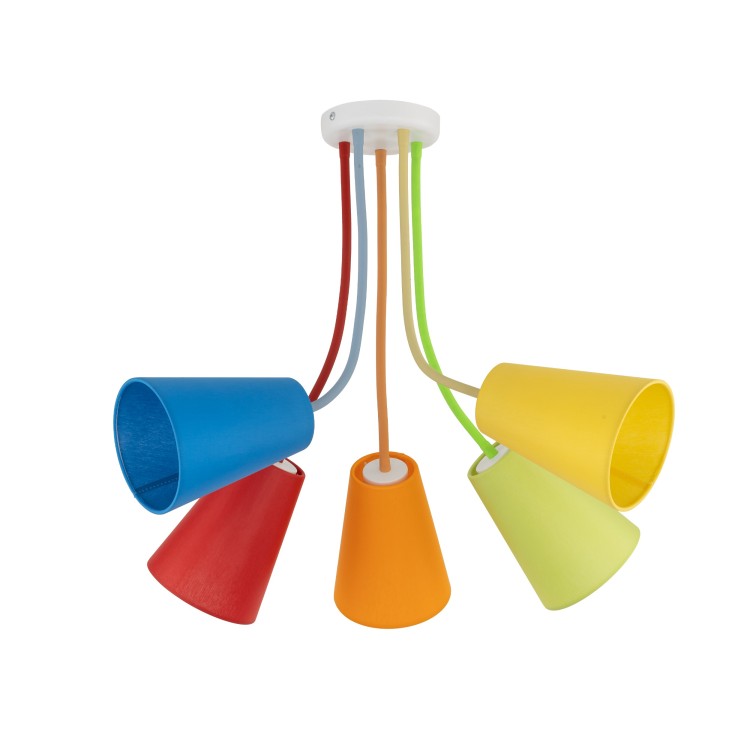WIRE COLOUR Lampa sufitowa 5 2107 TK Lighting Mix Multikolor