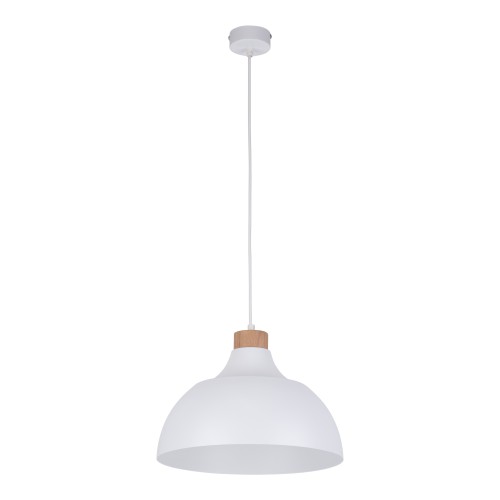 CAP WHITE Lampa wisząca 1 2070 TK Lighting Biały, Sosna Biały