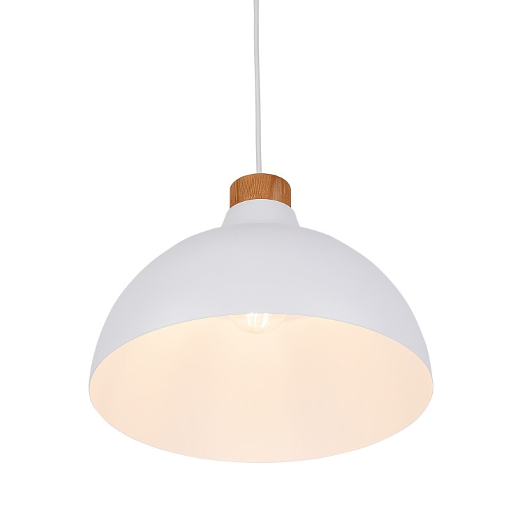CAP WHITE Lampa wisząca 1 2070 TK Lighting Biały, Sosna Biały