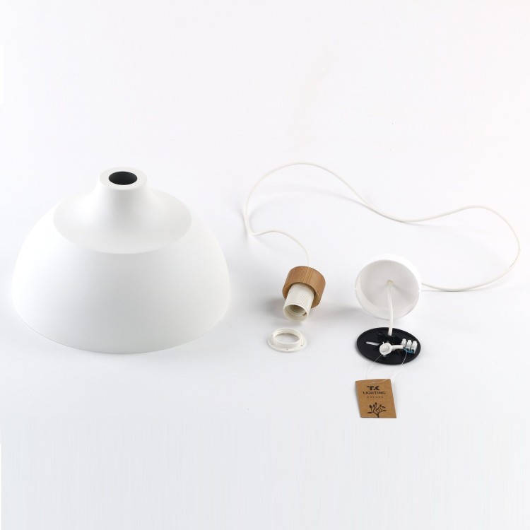 CAP WHITE Lampa wisząca 1 2070 TK Lighting Biały, Sosna Biały