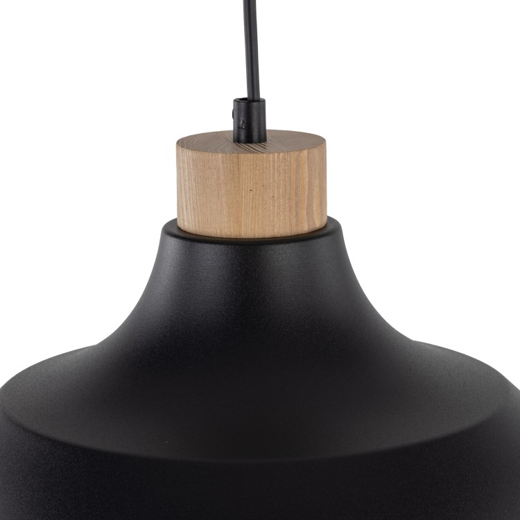 CAP BLACK Lampa wisząca 1 2071 TK Lighting Sosna, Czarny Czarny