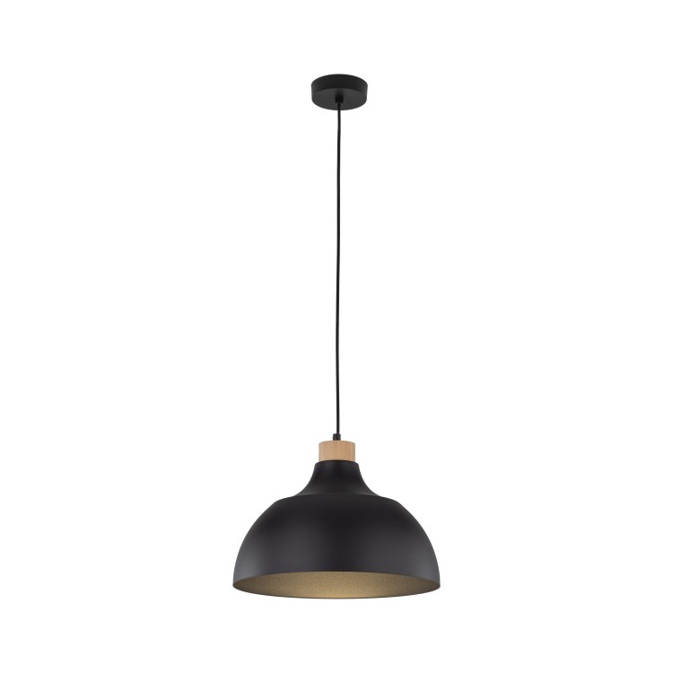 CAP BLACK Lampa wisząca 1 2071 TK Lighting Sosna, Czarny Czarny