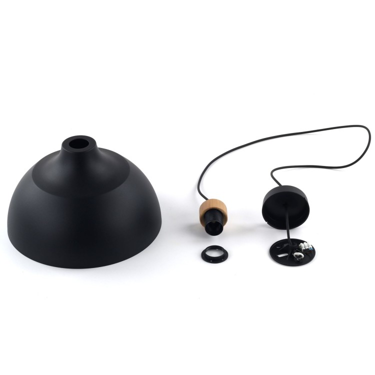 CAP BLACK Lampa wisząca 1 2071 TK Lighting Sosna, Czarny Czarny