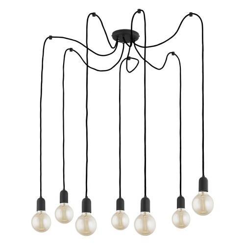 QUALLE BLACK Lampa wisząca 7 2363 TK Lighting Czarny