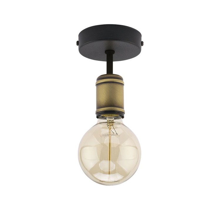 RETRO Lampa sufitowa 1 CZARNY / PATYNA 1901 TK Lighting