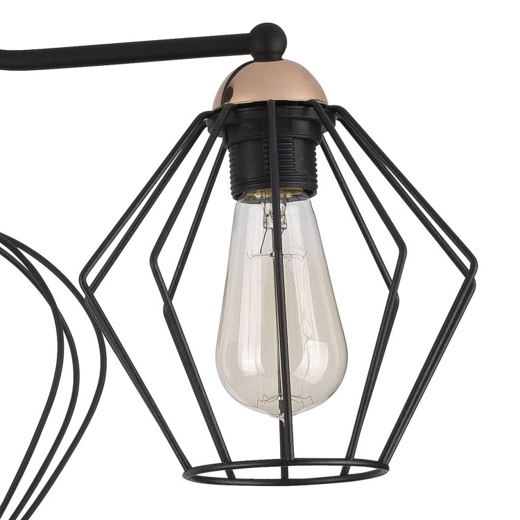 GALAXY Lampa sufitowa 4 1645 TK Lighting Miedziany, Czarny Czarny