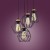 GALAXY Lampa wisząca 4 1643 TK Lighting Miedziany, Czarny Czarny