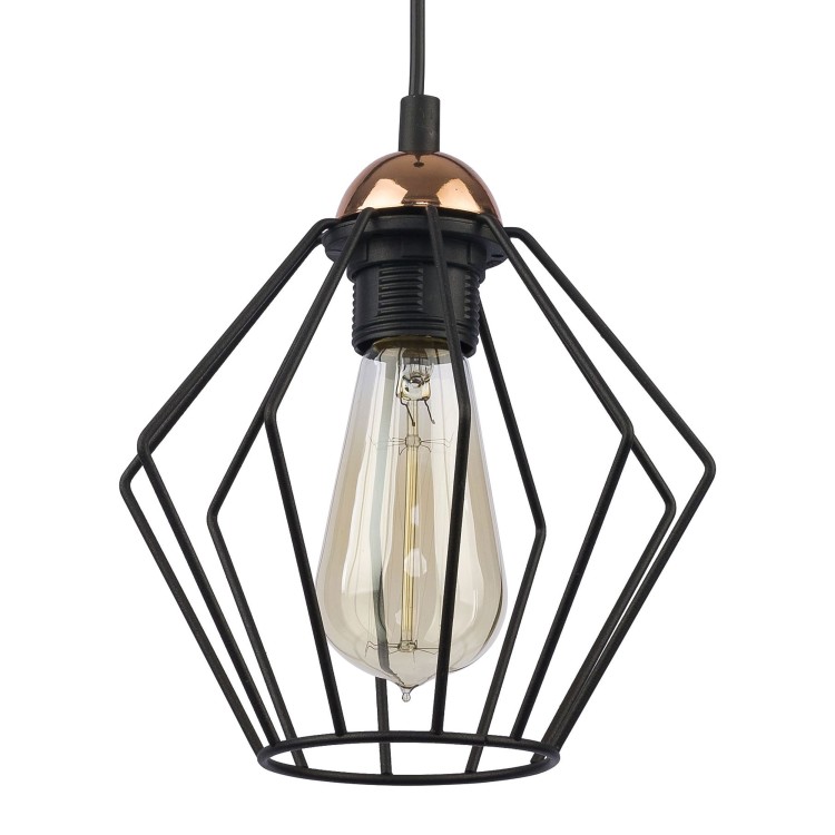 GALAXY Lampa wisząca 1PŁ 1642 TK Lighting Miedziany, Czarny Czarny