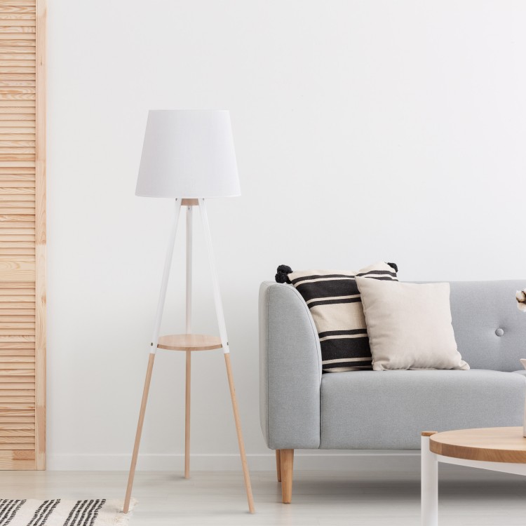 VAIO WHITE Lampa podłogowa 1 698 TK Lighting Biały, Sosna Biały