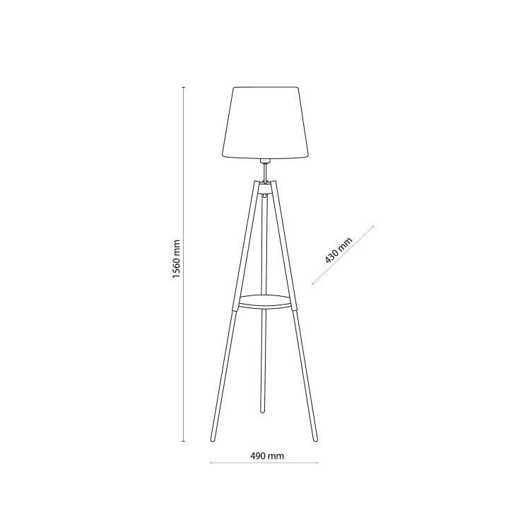 VAIO WHITE Lampa podłogowa 1 698 TK Lighting Biały, Sosna Biały