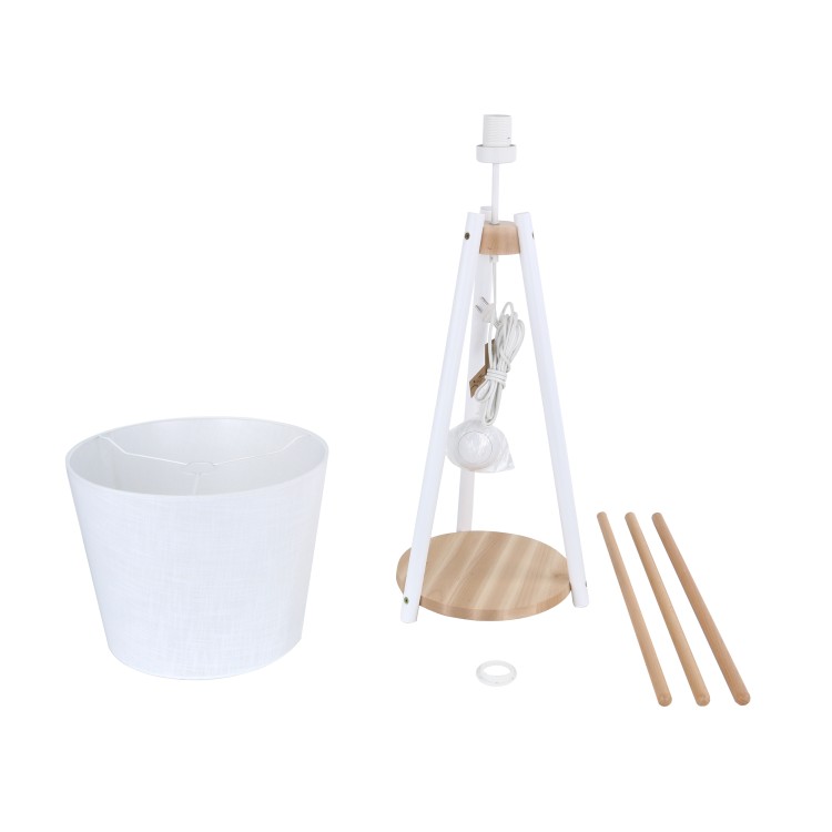 VAIO WHITE Lampa podłogowa 1 698 TK Lighting Biały, Sosna Biały