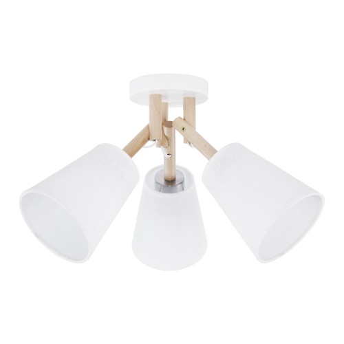 VAIO WHITE Lampa sufitowa 3 665 TK Lighting Biały, Sosna Biały