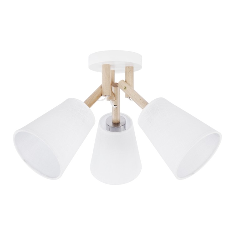 VAIO WHITE Lampa sufitowa 3 665 TK Lighting Biały, Sosna Biały