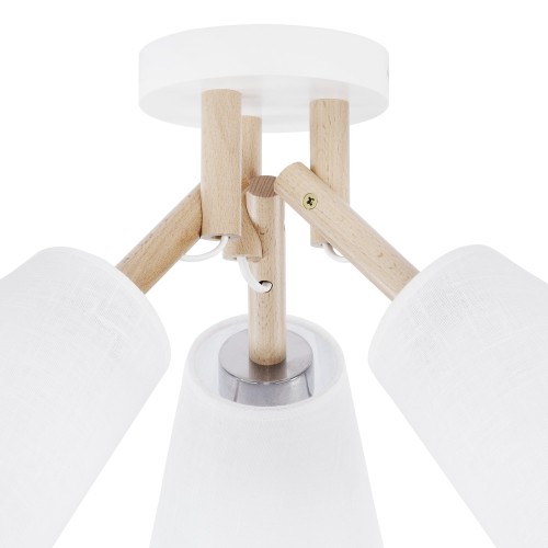 VAIO WHITE Lampa sufitowa 3 665 TK Lighting Biały, Sosna Biały