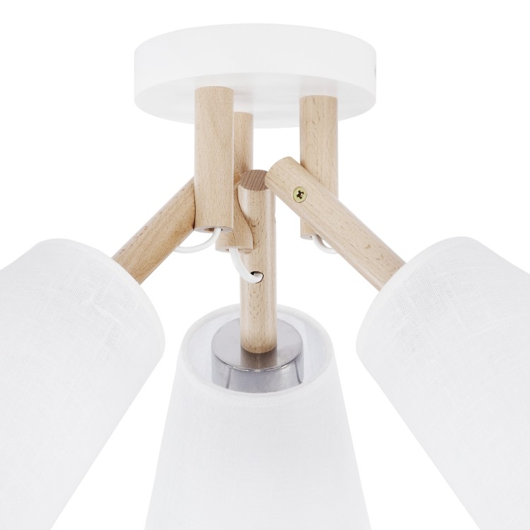 VAIO WHITE Lampa sufitowa 3 665 TK Lighting Biały, Sosna Biały