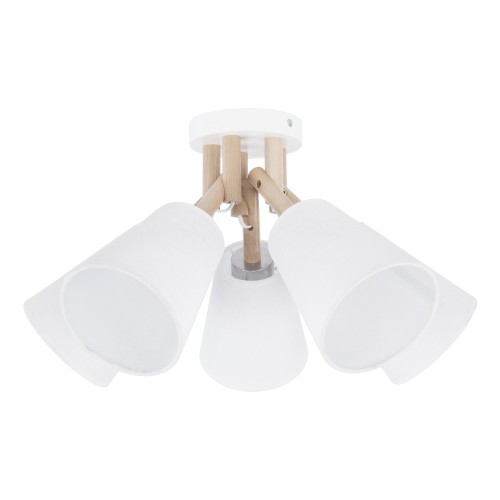VAIO WHITE Lampa sufitowa 5 666 TK Lighting Biały, Sosna Biały