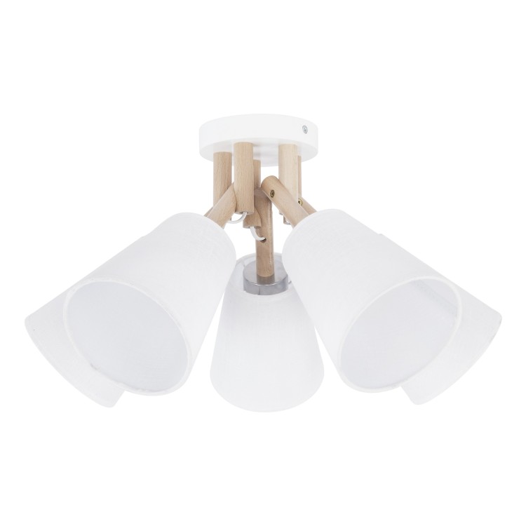 VAIO WHITE Lampa sufitowa 5 666 TK Lighting Biały, Sosna Biały