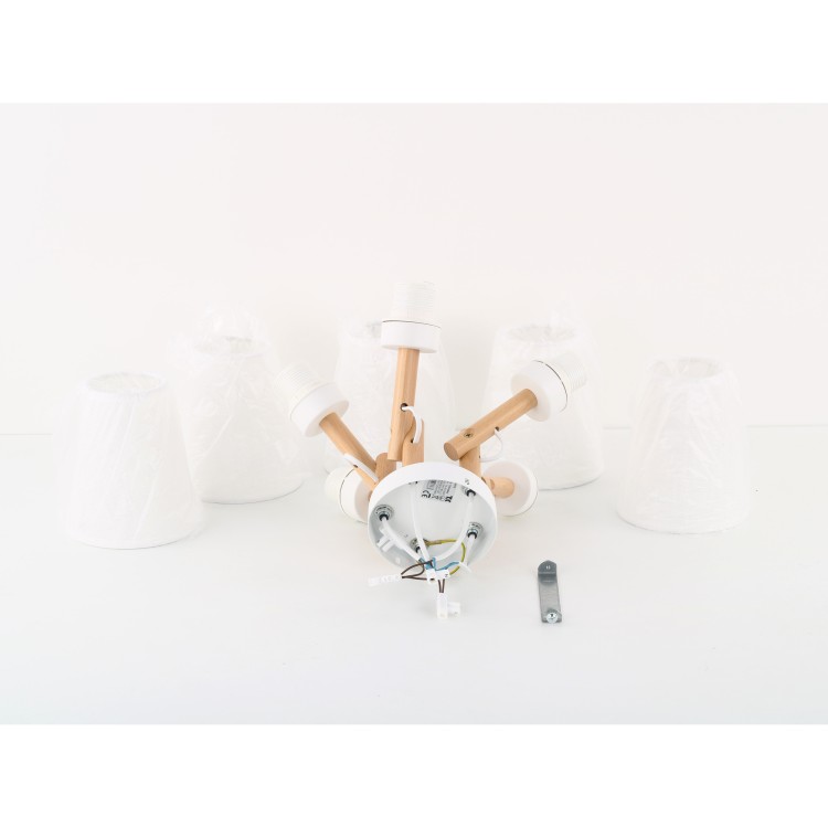 VAIO WHITE Lampa sufitowa 5 666 TK Lighting Biały, Sosna Biały