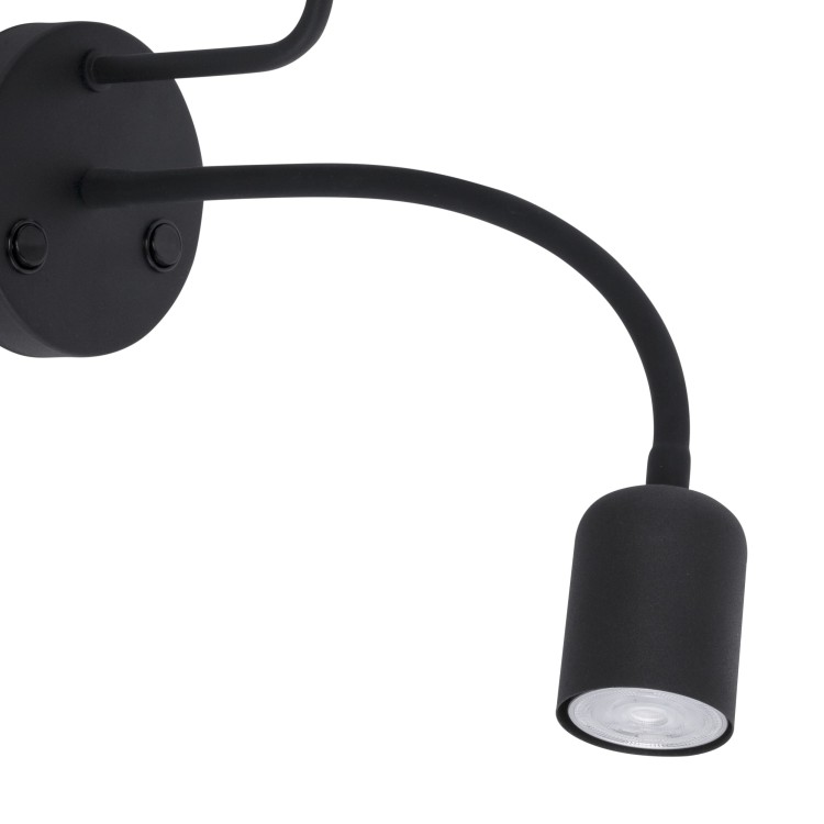 MAJA BLACK Kinkiet 2 PŁ E27 + GU10 2537 TK Lighting Czarny Czarny