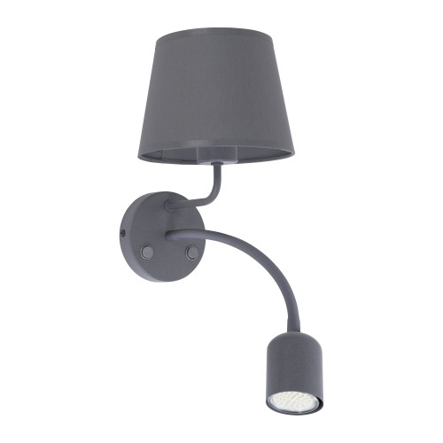 MAJA GRAY Kinkiet 2 PŁ E27 + GU10 2536 TK Lighting Szary Szary
