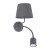 MAJA GRAY Kinkiet 2 PŁ E27 + GU10 2536 TK Lighting Szary Szary