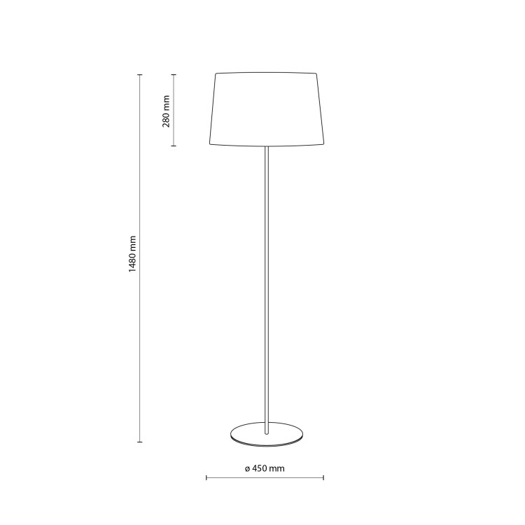 MAJA WHITE Lampa podłogowa 1 2919 TK Lighting Biały Biały