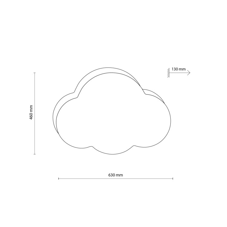 CLOUD WHITE Lampa sufitowa 4 1533 TK Lighting Biały Biały