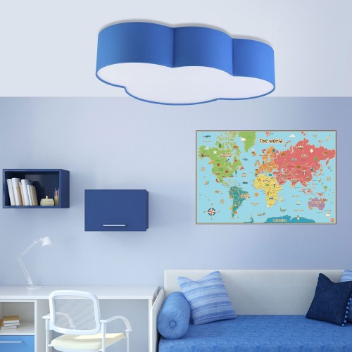 CLOUD BLUE Lampa sufitowa 4 1534 TK Lighting Biały Niebieski, Biały