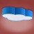 CLOUD BLUE Lampa sufitowa 4 1534 TK Lighting Biały Niebieski, Biały