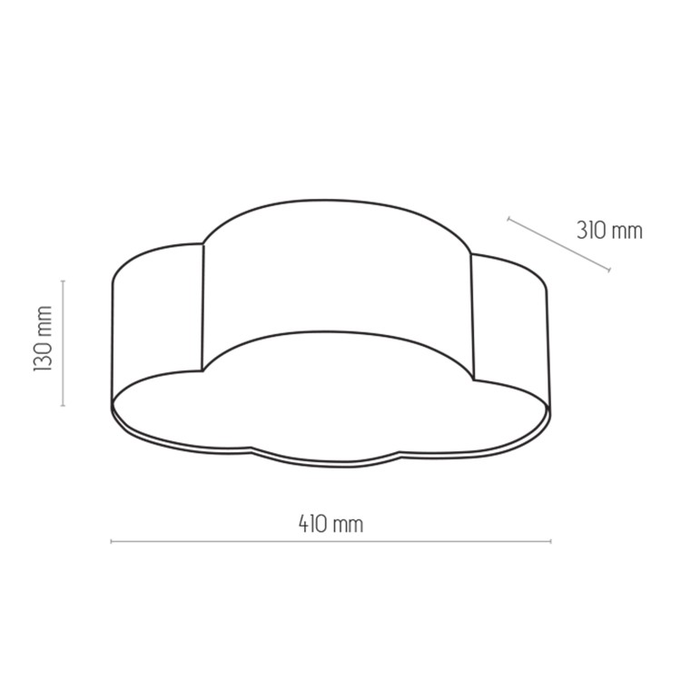 CLOUD BLUE Lampa sufitowa 4 1534 TK Lighting Biały Niebieski, Biały