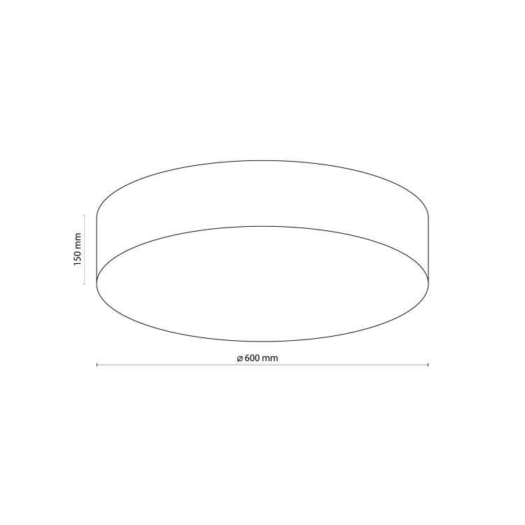 RONDO BLACK Lampa sufitowa 4 600 1587 TK Lighting Biały Czarny, Biały
