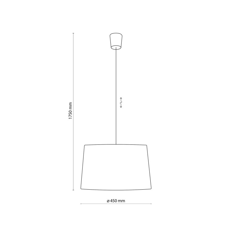 MAJA GRAY Lampa wisząca 1 1881 TK Lighting Szary Szary