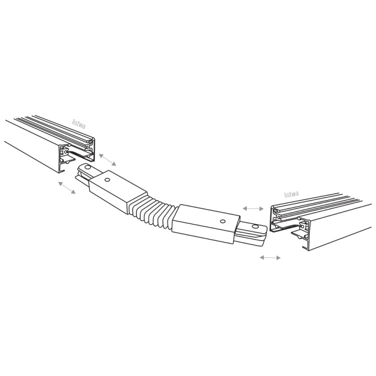 TRACER WHITE Łącznik elastyczny 4071 TK Lighting Biały Nie dotyczy