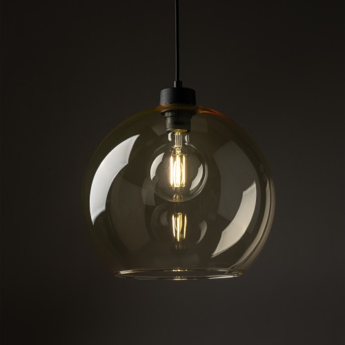CUBUS Lampa wisząca 1 PŁ BURSZTYN 2064 TK Lighting Czarny Bursztynowy