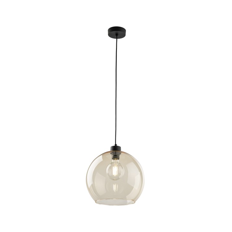 CUBUS Lampa wisząca 1 PŁ BURSZTYN 2064 TK Lighting Czarny Bursztynowy
