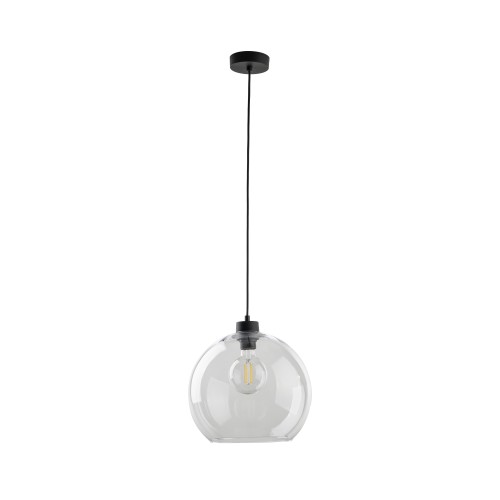 CUBUS Lampa wisząca 1 PŁ TRANSPARENT 2076 TK Lighting Czarny Transparentny