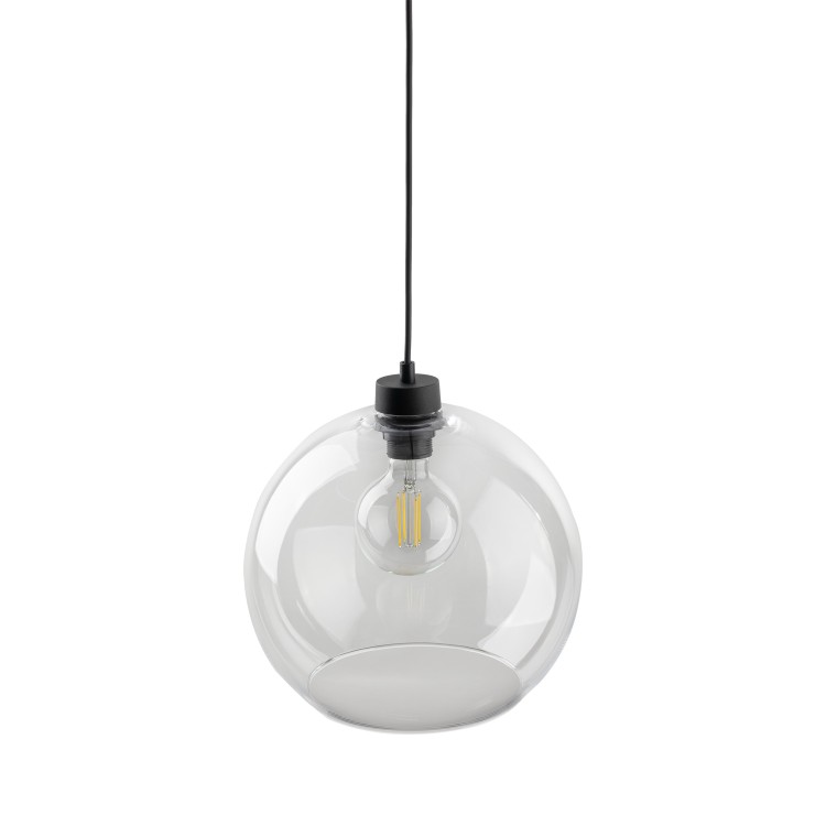 CUBUS Lampa wisząca 1 PŁ TRANSPARENT 2076 TK Lighting Czarny Transparentny