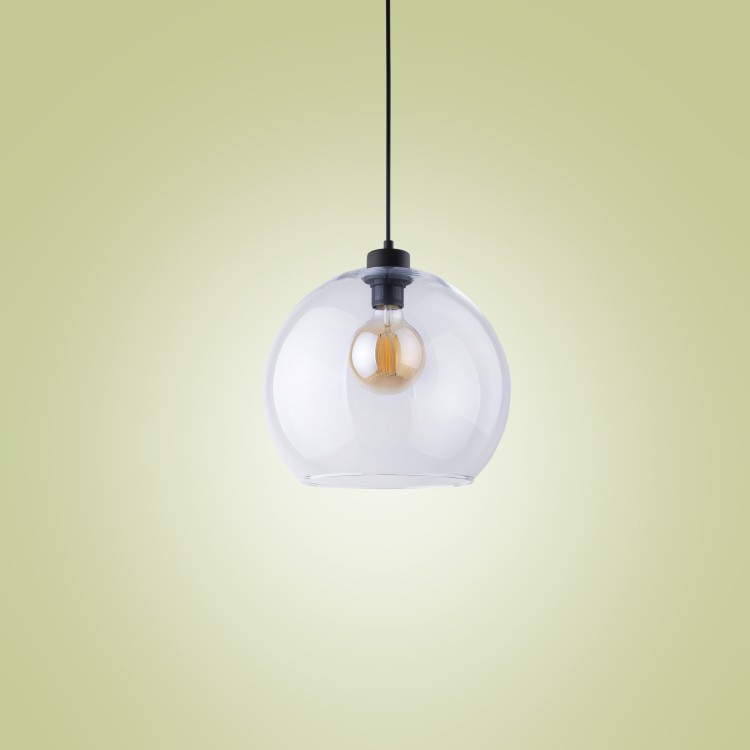 CUBUS Lampa wisząca 1 PŁ TRANSPARENT 2076 TK Lighting Czarny Transparentny