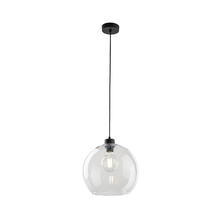 CUBUS Lampa wisząca 1 PŁ TRANSPARENT 2076 TK Lighting Czarny Transparentny