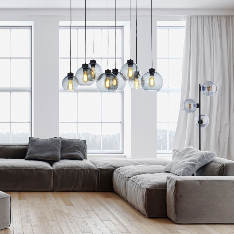 CUBUS GRAPHITE Lampa wisząca 8 4113 TK Lighting Czarny Grafitowy