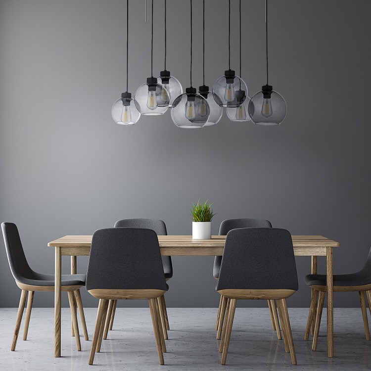 CUBUS GRAPHITE Lampa wisząca 8 4113 TK Lighting Czarny Grafitowy