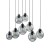 CUBUS GRAPHITE Lampa wisząca 8 4113 TK Lighting Czarny Grafitowy