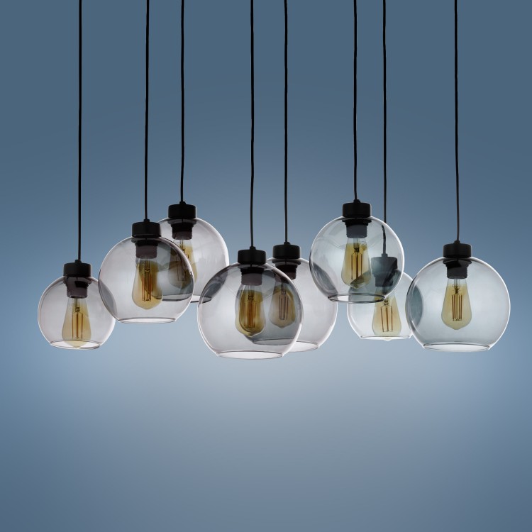 CUBUS GRAPHITE Lampa wisząca 8 4113 TK Lighting Czarny Grafitowy