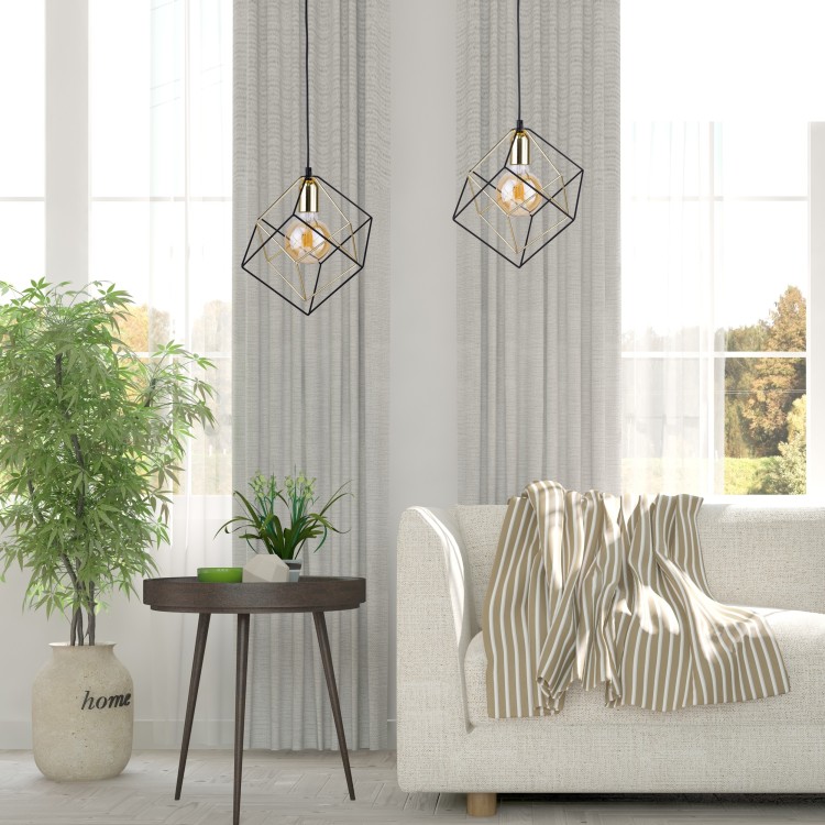 ALAMBRE Lampa wisząca 1 PŁ CZ/ZŁ 2777 TK Lighting Złoty, Czarny Czarny