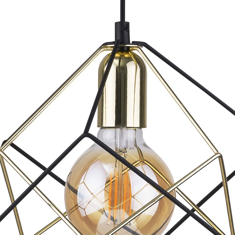 ALAMBRE Lampa wisząca 1 PŁ CZ/ZŁ 2777 TK Lighting Złoty, Czarny Czarny