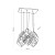 ALAMBRE Lampa wisząca 6 PŁ CZ/ZŁ 2779 TK Lighting Czarny Złoty, Czarny