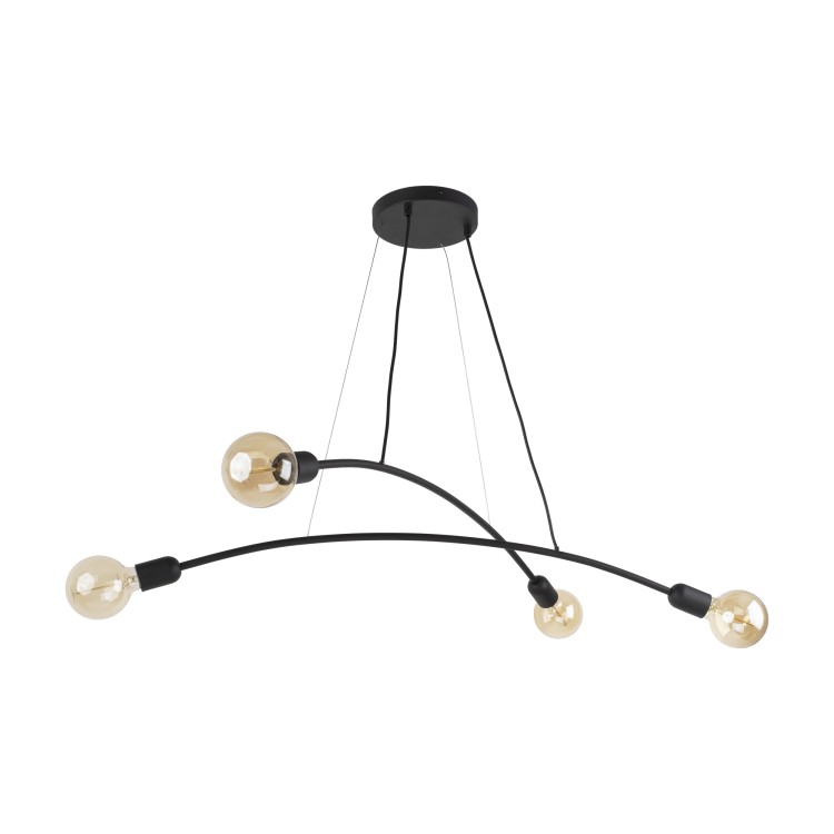 HELIX BLACK Lampa wisząca 4 2724 TK Lighting Czarny