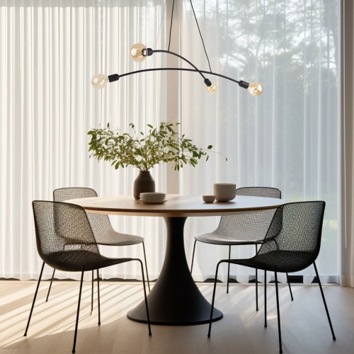 HELIX BLACK Lampa wisząca 4 2724 TK Lighting Czarny